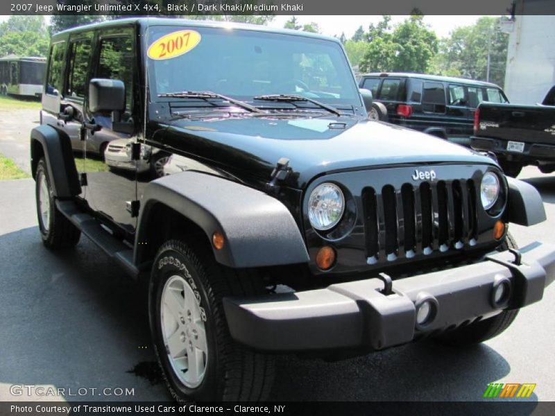 Black / Dark Khaki/Medium Khaki 2007 Jeep Wrangler Unlimited X 4x4