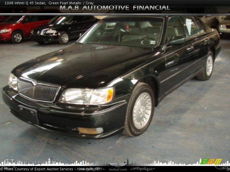 Green Pearl Metallic / Gray 1998 Infiniti Q 45 Sedan