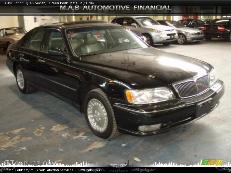 Green Pearl Metallic / Gray 1998 Infiniti Q 45 Sedan