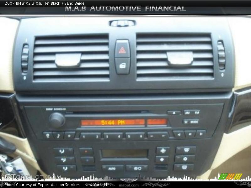 Jet Black / Sand Beige 2007 BMW X3 3.0si