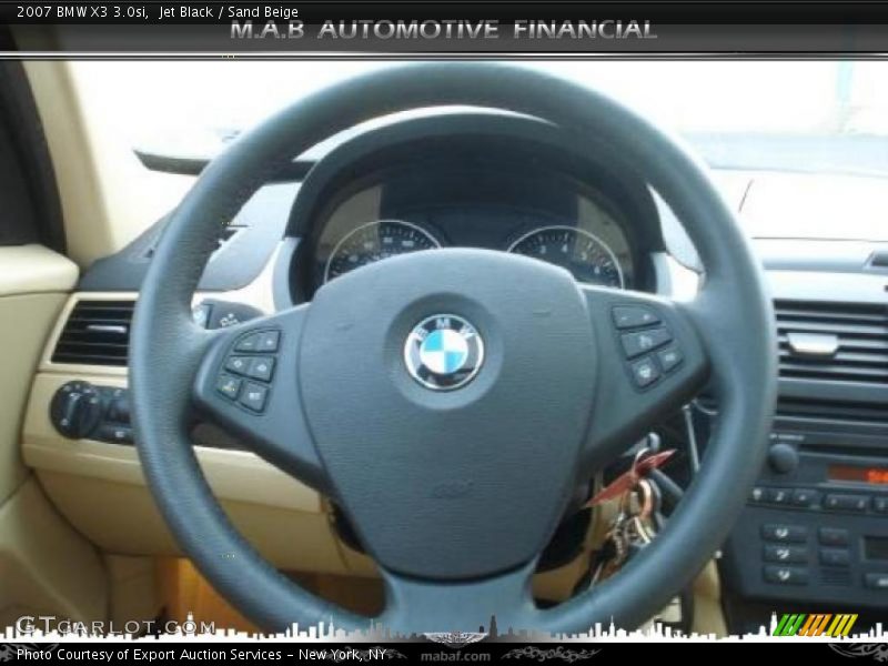 Jet Black / Sand Beige 2007 BMW X3 3.0si