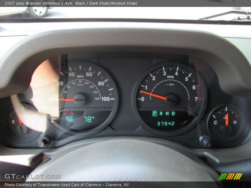 Black / Dark Khaki/Medium Khaki 2007 Jeep Wrangler Unlimited X 4x4