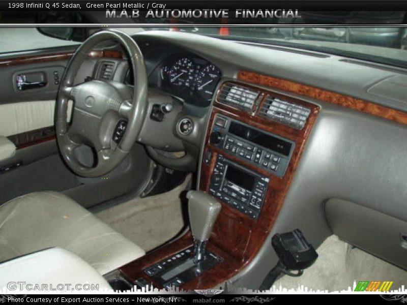 Green Pearl Metallic / Gray 1998 Infiniti Q 45 Sedan