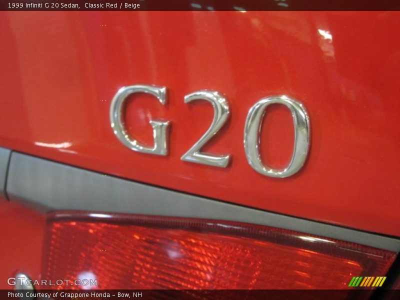 Classic Red / Beige 1999 Infiniti G 20 Sedan