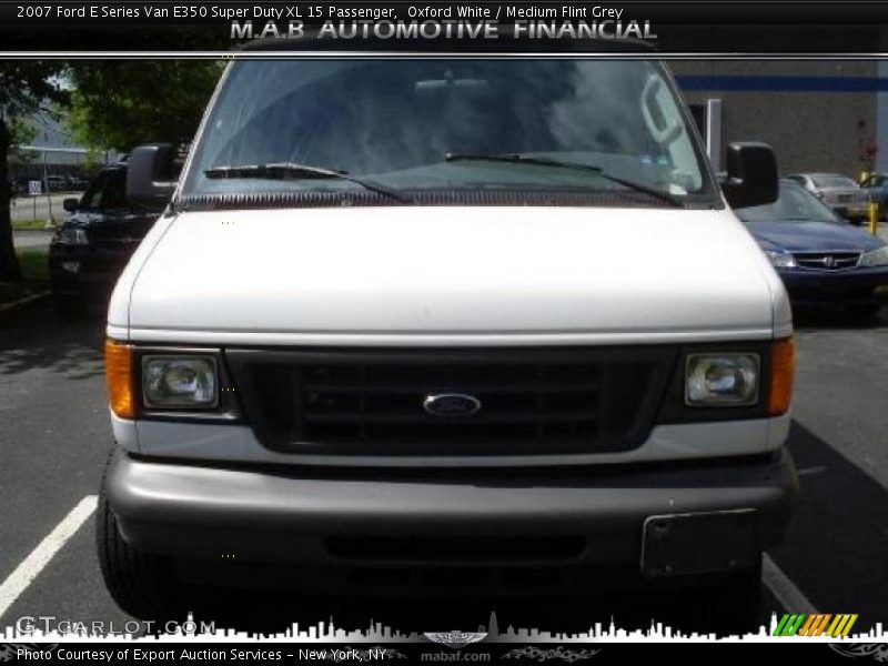 Oxford White / Medium Flint Grey 2007 Ford E Series Van E350 Super Duty XL 15 Passenger