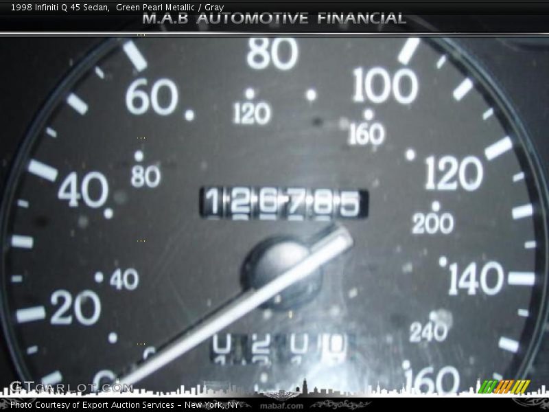 Green Pearl Metallic / Gray 1998 Infiniti Q 45 Sedan