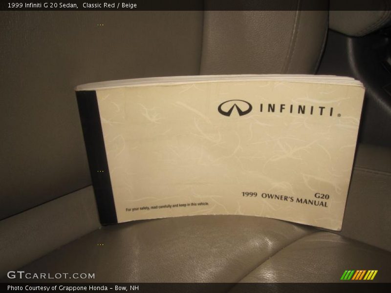 Classic Red / Beige 1999 Infiniti G 20 Sedan