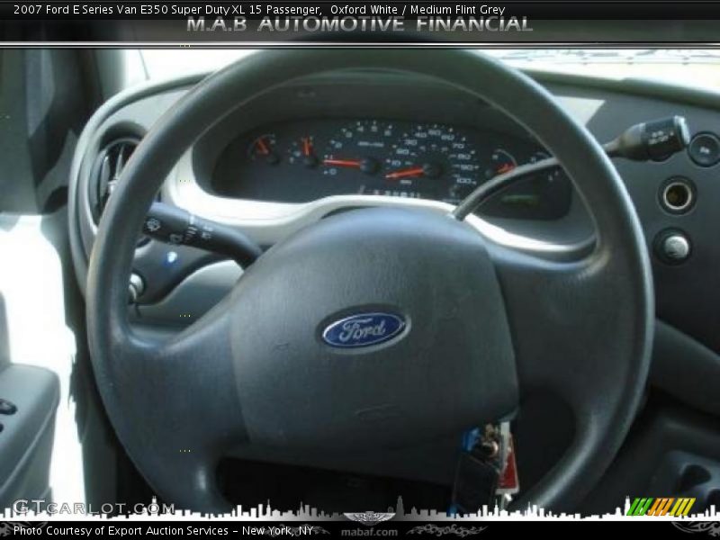 Oxford White / Medium Flint Grey 2007 Ford E Series Van E350 Super Duty XL 15 Passenger