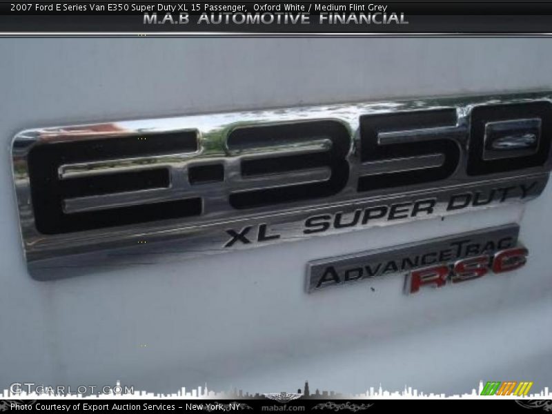 Oxford White / Medium Flint Grey 2007 Ford E Series Van E350 Super Duty XL 15 Passenger