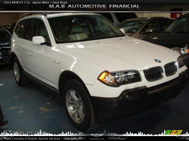 Alpine White / Sand Beige 2004 BMW X3 3.0i
