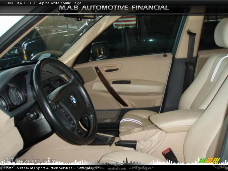 Alpine White / Sand Beige 2004 BMW X3 3.0i