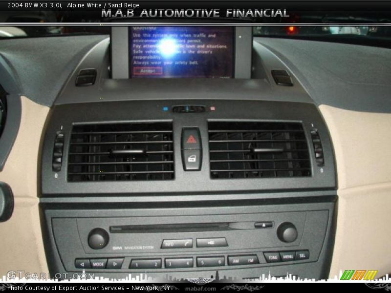 Alpine White / Sand Beige 2004 BMW X3 3.0i