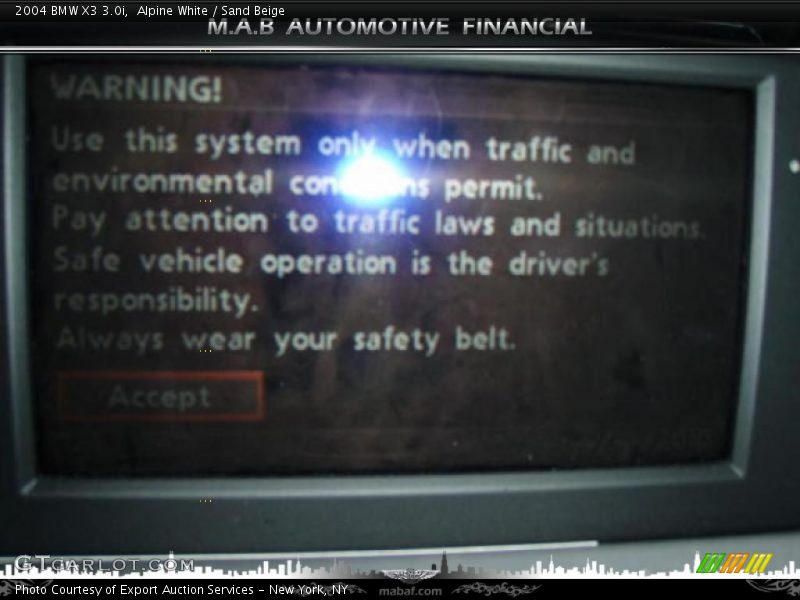 Alpine White / Sand Beige 2004 BMW X3 3.0i