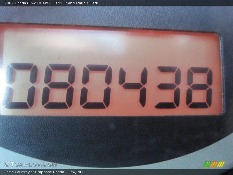 Satin Silver Metallic / Black 2002 Honda CR-V LX 4WD