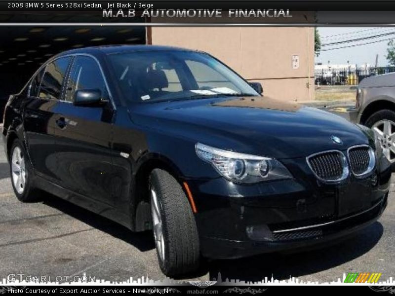 Jet Black / Beige 2008 BMW 5 Series 528xi Sedan