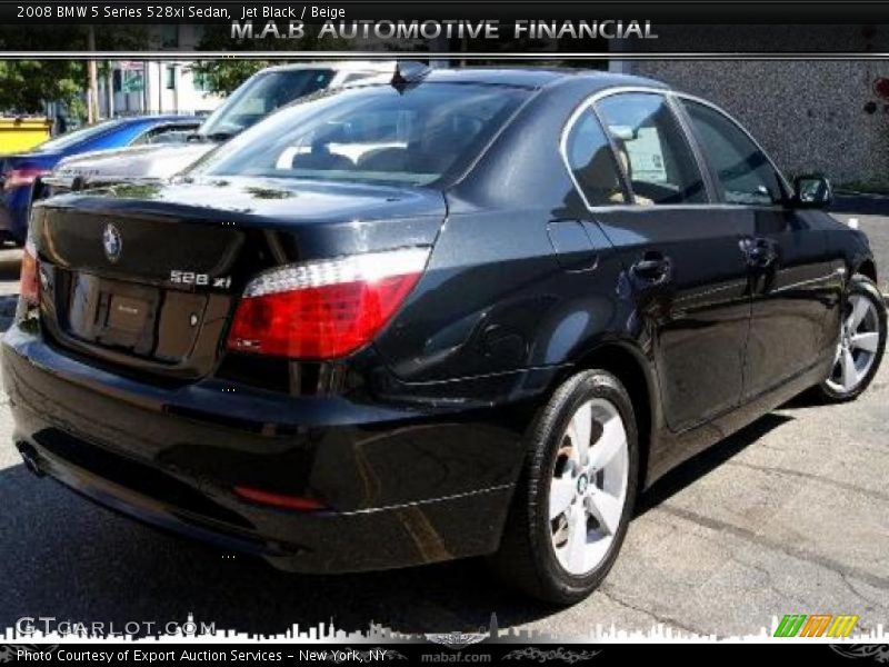 Jet Black / Beige 2008 BMW 5 Series 528xi Sedan