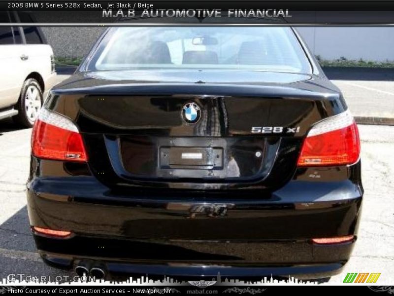 Jet Black / Beige 2008 BMW 5 Series 528xi Sedan