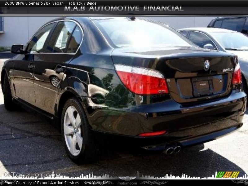 Jet Black / Beige 2008 BMW 5 Series 528xi Sedan