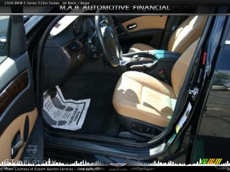 Jet Black / Beige 2008 BMW 5 Series 528xi Sedan