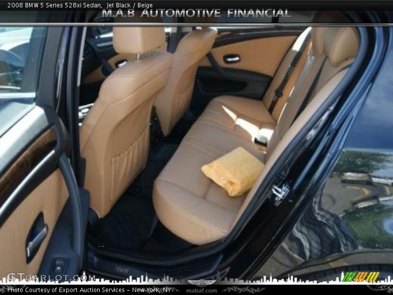 Jet Black / Beige 2008 BMW 5 Series 528xi Sedan