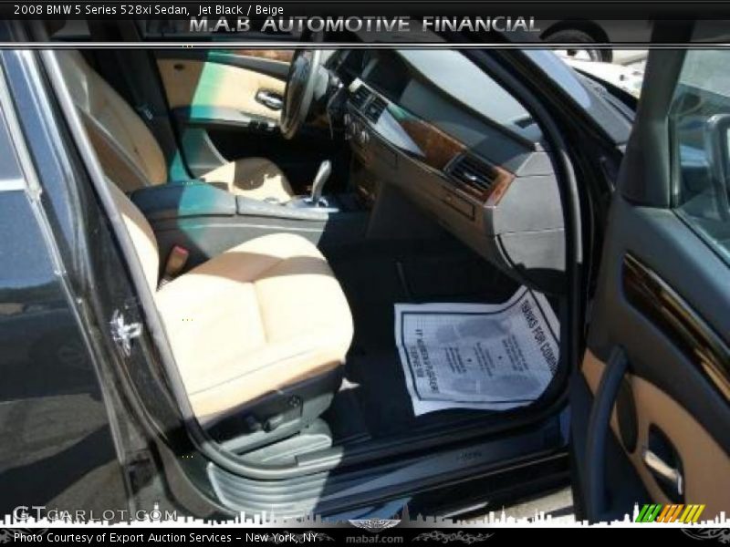 Jet Black / Beige 2008 BMW 5 Series 528xi Sedan