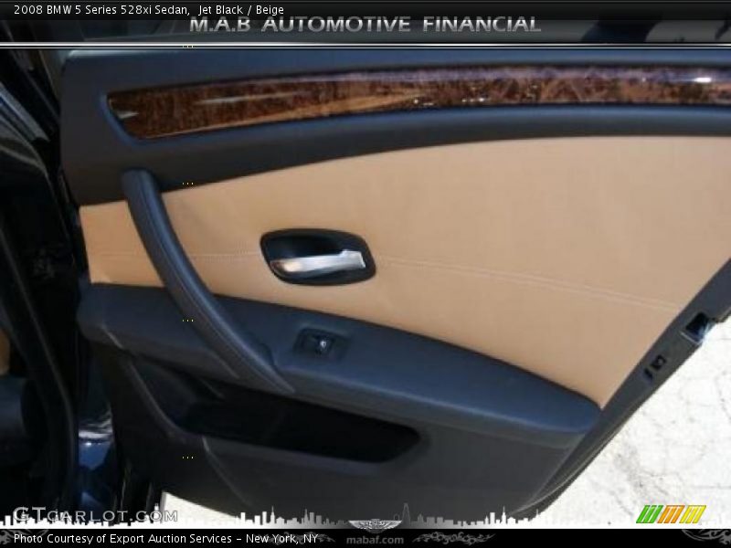 Jet Black / Beige 2008 BMW 5 Series 528xi Sedan