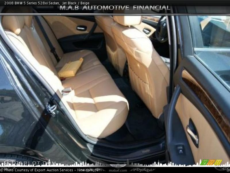 Jet Black / Beige 2008 BMW 5 Series 528xi Sedan