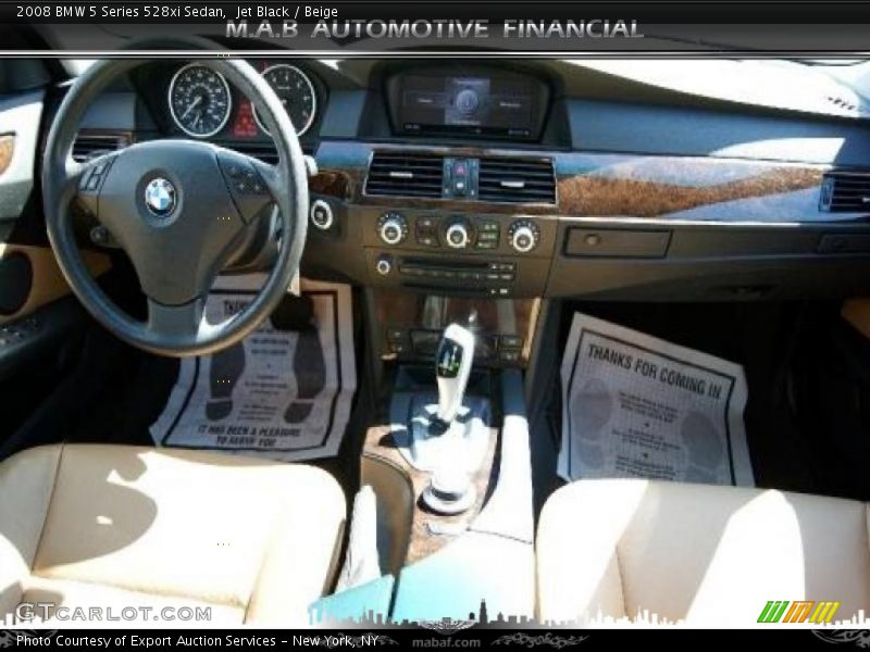 Jet Black / Beige 2008 BMW 5 Series 528xi Sedan