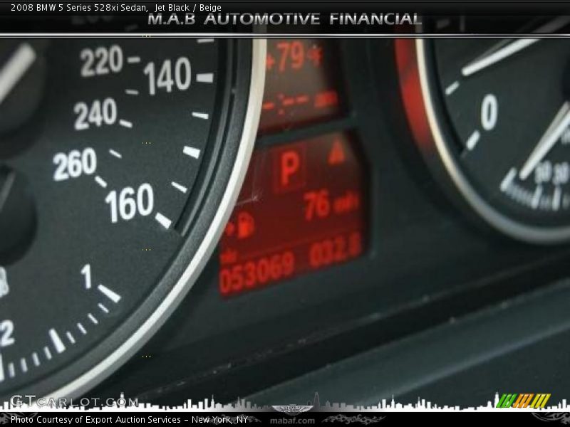 Jet Black / Beige 2008 BMW 5 Series 528xi Sedan