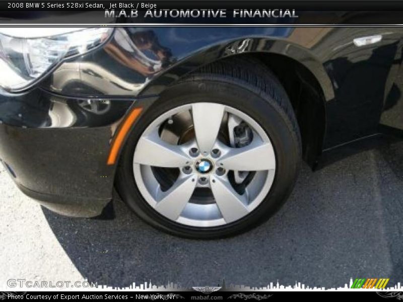 Jet Black / Beige 2008 BMW 5 Series 528xi Sedan