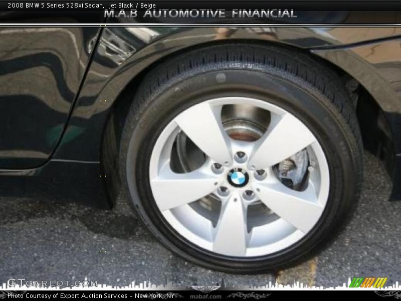 Jet Black / Beige 2008 BMW 5 Series 528xi Sedan