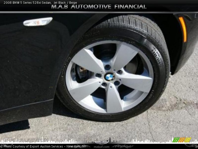 Jet Black / Beige 2008 BMW 5 Series 528xi Sedan