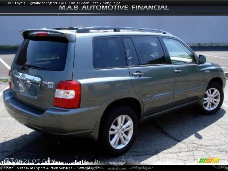 Oasis Green Pearl / Ivory Beige 2007 Toyota Highlander Hybrid 4WD