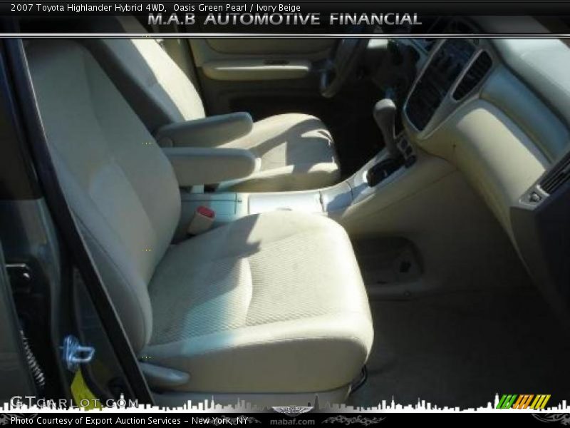 Oasis Green Pearl / Ivory Beige 2007 Toyota Highlander Hybrid 4WD