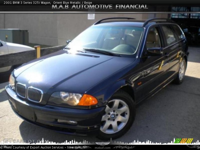 Orient Blue Metallic / Beige 2001 BMW 3 Series 325i Wagon