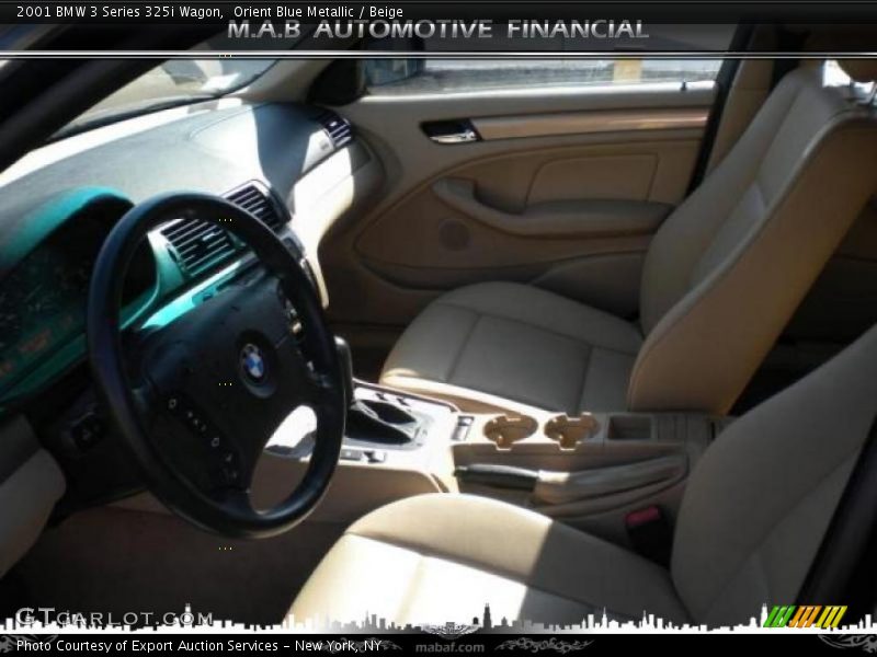 Orient Blue Metallic / Beige 2001 BMW 3 Series 325i Wagon