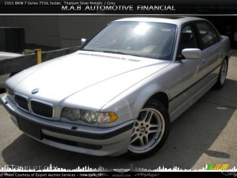 Titanium Silver Metallic / Grey 2001 BMW 7 Series 750iL Sedan