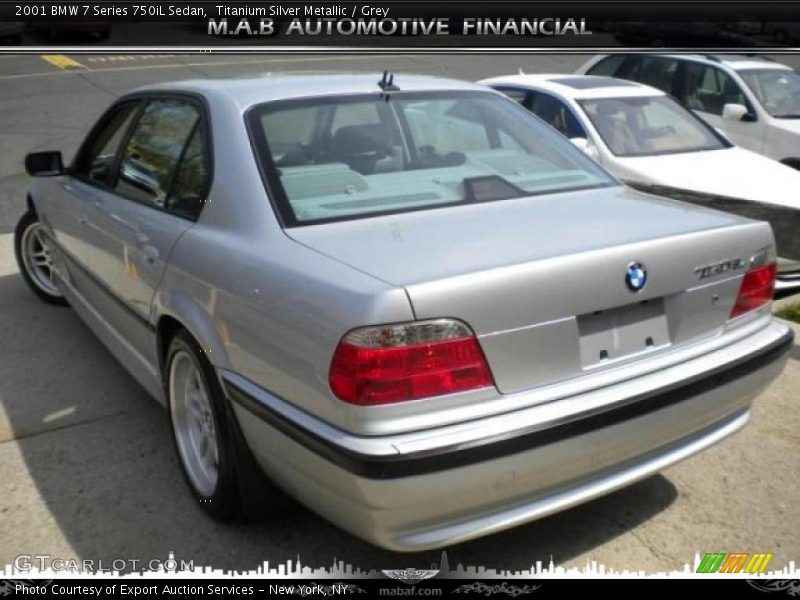 Titanium Silver Metallic / Grey 2001 BMW 7 Series 750iL Sedan