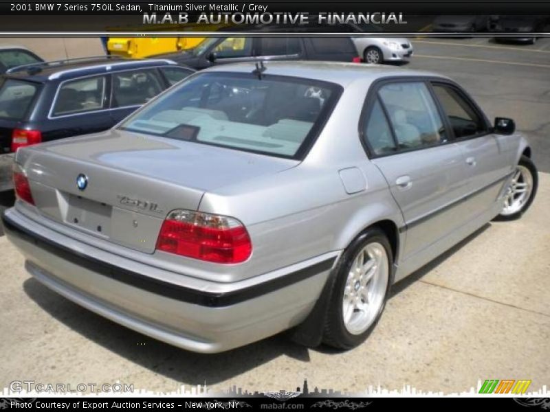 Titanium Silver Metallic / Grey 2001 BMW 7 Series 750iL Sedan