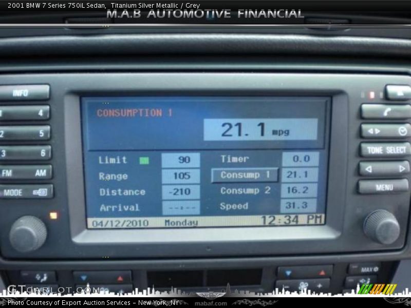 Titanium Silver Metallic / Grey 2001 BMW 7 Series 750iL Sedan