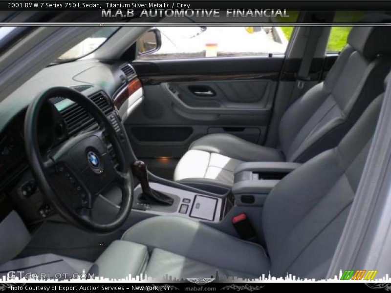 Titanium Silver Metallic / Grey 2001 BMW 7 Series 750iL Sedan