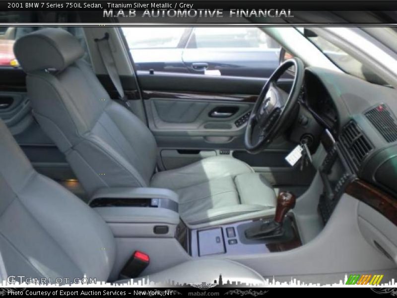 Titanium Silver Metallic / Grey 2001 BMW 7 Series 750iL Sedan