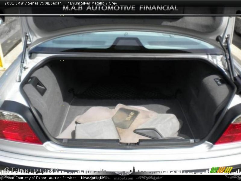 Titanium Silver Metallic / Grey 2001 BMW 7 Series 750iL Sedan