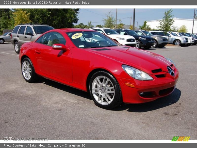 Mars Red / Beige 2008 Mercedes-Benz SLK 280 Roadster