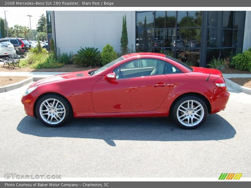 Mars Red / Beige 2008 Mercedes-Benz SLK 280 Roadster