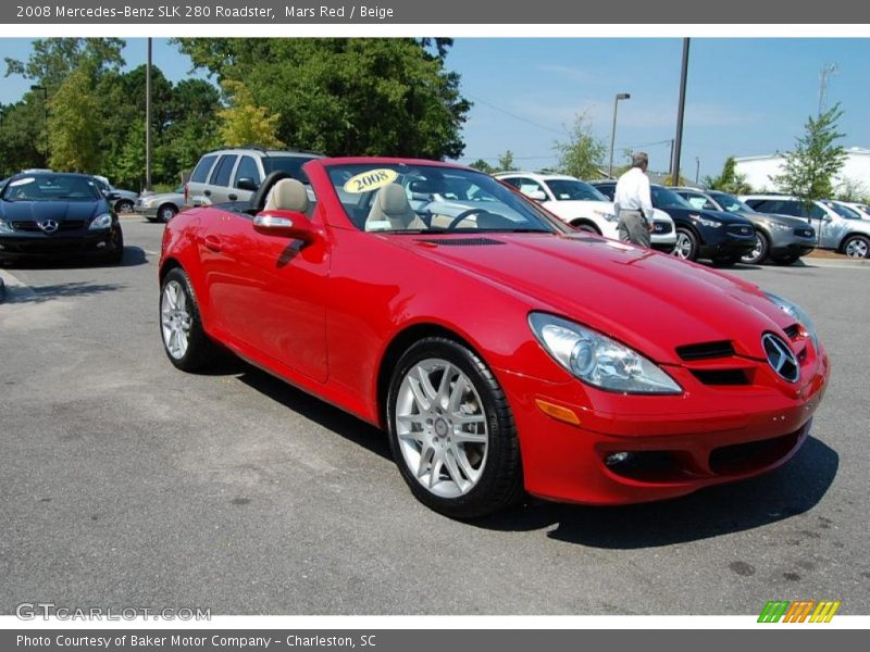 Mars Red / Beige 2008 Mercedes-Benz SLK 280 Roadster