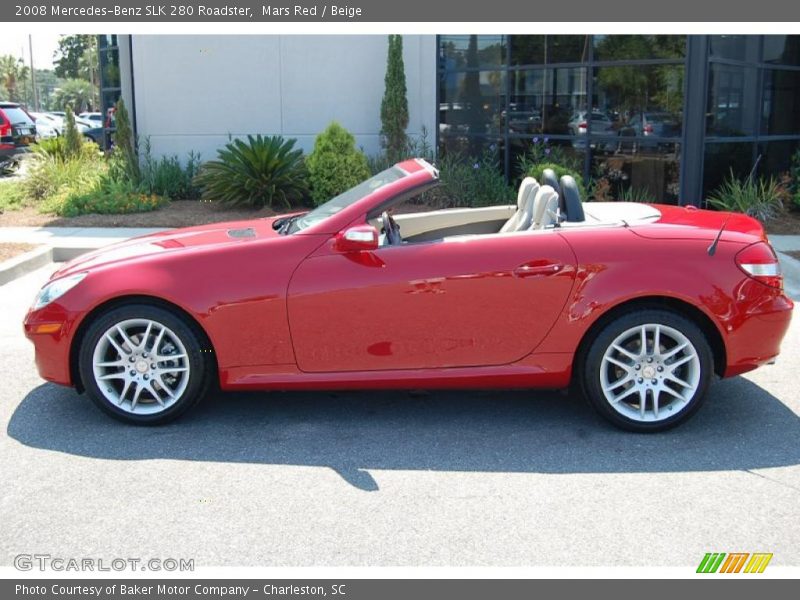 Mars Red / Beige 2008 Mercedes-Benz SLK 280 Roadster