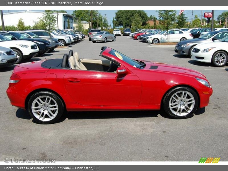Mars Red / Beige 2008 Mercedes-Benz SLK 280 Roadster