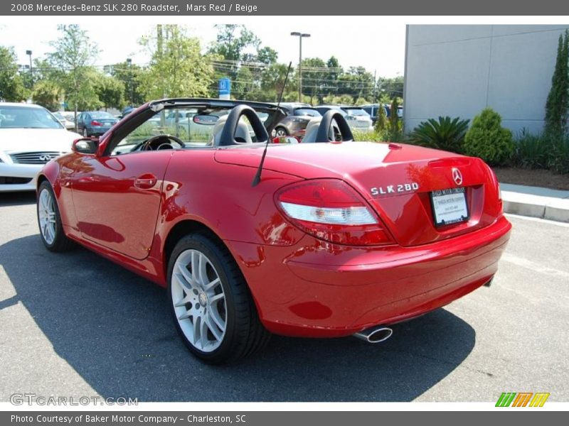 Mars Red / Beige 2008 Mercedes-Benz SLK 280 Roadster