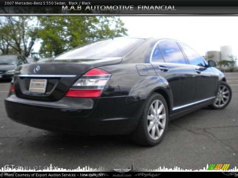 Black / Black 2007 Mercedes-Benz S 550 Sedan
